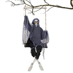 FunsLane Halloween Fantômes à Suspendre Décorations, 35,4" Squelette Grim Reapers Décorations pour Halloween Yard Tree Haunted House Prop Decor, Halloween Extérieur Intérieur Décoration