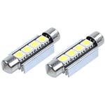 Tlily - 6 x Ampoule D'intÉRieur Pour Voiture 5050 smd led 42MM Car-Dome Peut Bus Festoon Lampe Blanc LD308