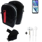 Shoulder bag / holster + earphones for Motorola Moto G50 5G Belt Pouch Case