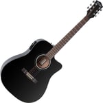 Guitare Classique Electro Acoustique Dreadnought 6 Corde EQ Pickup 3 Bandes Noir