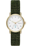 Skagen Kuppel Montre pour Femmes, Mouvement à Quartz avec Bracelet en Acier Inoxydable Ou en Cuir, Vert et Ton Or, 32Mm