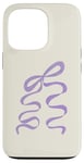 Coque pour iPhone 13 Pro Nœud violet lilas doux Coquette Girly Esthétique