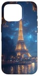 Coque pour iPhone 16 Pro Tour Eiffel Paris France la nuit majestueuse