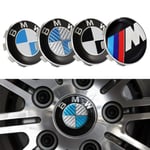 4-Pack - BMW Centrumkåpor / Hjulnav Emblem - Bil 68mm - Carbon