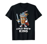 Cold Brew Coffee King Funny Drink Illustration T-Shirt