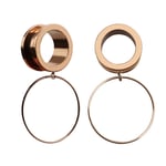 2 Surgical Steel Flesh Tunnel Hoop Ring Dangle Ear Plug Stretcher Screw Expander