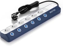 Multiprise Parafoudre Et Surtension Multiprises Electrique Avec 4 Ports Usb,Bloc Multiprise 6 Prises Avec Interrupteur Individue