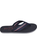 Tommy Hilfiger Men's Corporate Hilfiger Beach Flip Flops Desert Sky - Size UK7.5