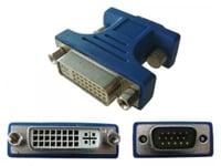 Adaptateur DVI - I DUAL LINK FEMELLE (24+5) vers VGA MALE Vis d'Accroche