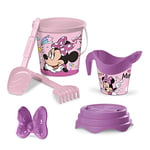 Mondo Toys - BUCKET SET + WATER CAN MINNIE - Seau 17 cm avec cruche pour eau - Jouet de plage (6 pièces) pour enfants - 18833