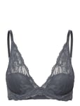 Lght Lined Plunge Lingerie Bras & Tops Plunge Bras Grey Calvin Klein