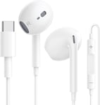 Ecouteurs Usb C,Ecouteurs Filaires Type C Avec I-Phone 15 Plus Pro Max,Intra-Auriculaires Avec Microphone Contrôle Du Volume Avec Galaxy S24 Plus Ultra S23 Fe Ultra S22 Ultra,Huawei,Google Pixel