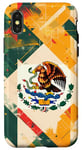 Coque pour iPhone X/XS Jaune Abstrait Géométrique Guanajuato Mexique Drapeau Téléphone