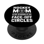 Hockey Mom FaceOff Circles Sports Fan Gift PopSockets Adhesive PopGrip