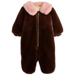 Mini Rodini Fluffy Faux Fur Baby Overall Brown | Brun | 98 cm