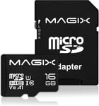 Carte Mémoire microSD 16Go Classe 10 V10 U1, Vitesse de Lecture Allant jusqu'à 80 Mo/s, HD Series (Adaptateur SD Inclus)