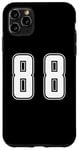 Coque pour iPhone 11 Pro Max Blanc Numéro 88 Équipe Junior Sports Uniforme Numéroté