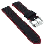 Bracelet De Montre Festina 18Mm Cuir Noir / Rouge → F20458 F20458/1