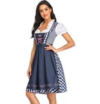 Womens Apron Oktoberfest Costume German Bavarian Fancy Beer Maid Dirndl Dress