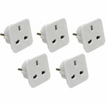 5 x UK to EU Europe Power Adaptor Plug Converter Travel Adapter European 2 Pin