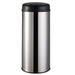 Poubelle de cuisine automatique 50L ARTIC SILVER grande capacité en INOX brossé avec cerclage