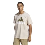 adidas Men's Essentials Single Jersey Big Logo Tee, Wonder Taupe, M