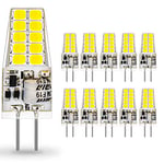 Auting Ampoule LED G4 12VAC/DC, Blanc Froid 6000k 3W 300Lm, Ampoules d'éclairage équivalent à 30W Halogène, Non dimmable,10 pièces