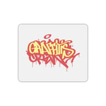 Tapis de souris rectangle imprimé graffitis rouge