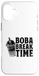 Coque pour iPhone 16 Plus Boba Break Time Thé au lait Bubble Tea Boba Pearl Lover