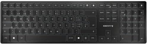 KW 9100 SLIM, clavier au design sans fil, Disposition suisse (QWERTZ), Connexion au choix Bluetooth ou radio 2,4 GHz, Touches plates, Rechargeable, Gris anthracite