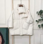 WEIYYY 2020 Veste d'hiver Femmes avec écharpe Femme Chaude 90% Doudoune Manteau en Duvet lâche surdimensionné Femmes Longue vers Le Bas a, 6, M