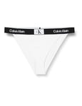 Calvin Klein Women High Rise Cheeky Bikini Bikini Swim White, 2XL