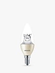 Philips MASTER 40W E14 LED Dimmable Candle Bulb, Clear