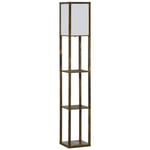 4 Tier Floor Lamp Standing Lamp with Storage Shelf for Home Office