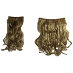 Synthetic Hair Extensions Ginger Blonde POP Wavy Curly 2 Piece Clip In 21"