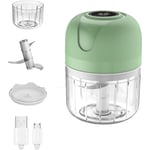 1PC Mini hachoir à ail électrique, mixeur 250 ml, mini coupe-ail pour ail, légumes, fruits, oignons, viandes, salades, aliments pour bébés,