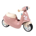 Smoby - Porteur Scooter - pour Enfant Dès 18 Mois - Roues Silencieuses - Coffre à Jouets - Rose - 721008