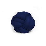 Homemania Coussin Décoratif Knot - Tissé - pour Canapé, Lit -Bleu en Polyester, 30 X 30 X 35cm