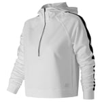 NEW BALANCE WOMEN'S ANTICIPATE CROPPED HALF ZIP HOODIE WHITE GRYM TRAINING NEW S