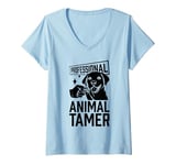 Womens Behavior Pets Obedience - Animal Trainer V-Neck T-Shirt