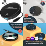 Personal CD Player | Portable Walkman with Included In-Line Control...