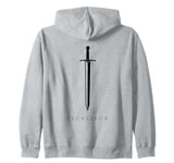 Excalibur The Legendary Sword in the Stone of King Arthur Zip Hoodie