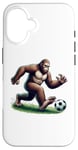 iPhone 16 Bigfoot Playing Soccer Ball Funny Soccer Lover Player Sport Case