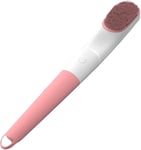 Brosse de bain électrique à long manche en silicone, nettoyage étanche, massage, dispositif de frottement automatique du dos, artefact de bain paresseux (couleur : Rose)