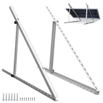 ECO-WORTHY Support Panneau Solaire 114cm,Fixation Panneau Solaire Angle Réglable, Support pour Bateaux, Véhicules, Toits,et Systèmes Solaires, Faciles à Montage(45 Pouces de Long)