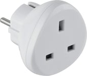 70058 Adaptateur De Voyage Uk Vers France/Europe, Blanc