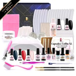 Ocibel France - Coffret Kit XL Manucure Faux Ongles Lampe LED/UV 48W Gel Monopha