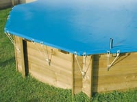 Bâche hiver pour piscine bois Sunwater 3,00 x 4,90 m - Ubbink