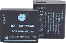 2pcs DMW-BLG10 DMW-BLG10E Li-ion Batterie compatible avec Panasonic Lumix DMC-GF3, DMC-GF5, DMC-GF6, DMC-GX7, DMC-LX100, DMC-GX80, DMC-GX85