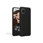 JAYM - Coque Silicone Premium Noire pour Samsung Galaxy A12 -100% Silicone et Microfibre - Renforcée et Ultra Doux - Neuf